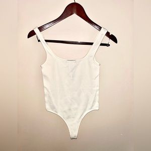 NWOT Forever 21 White Thong Bodysuit